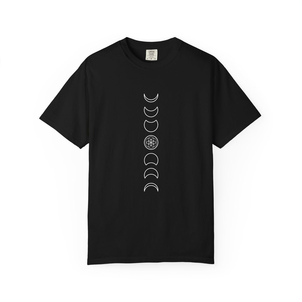 Moon Phase T-Shirt - Vertical Lunar Cycle Graphic