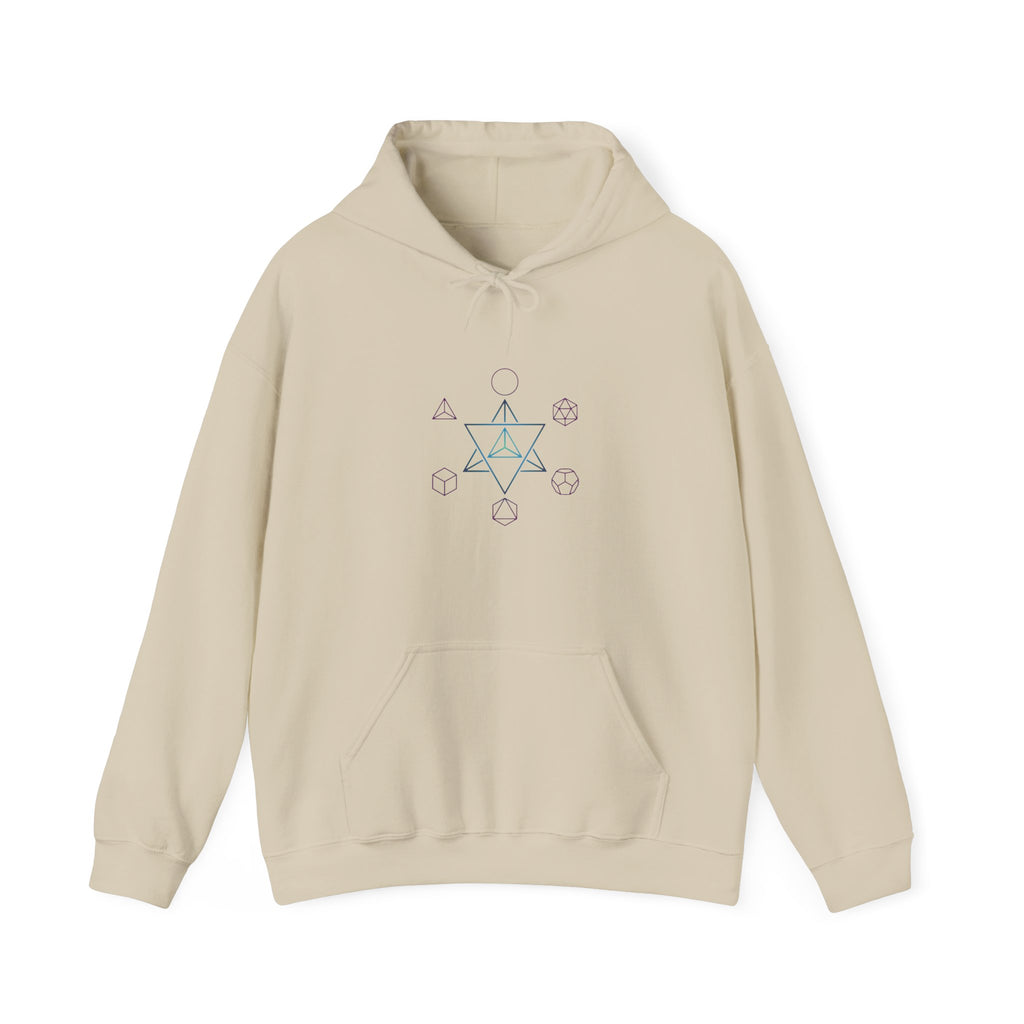 Sacred Geometry Hoodie - Platonic Solids Hooded Sweatshirt