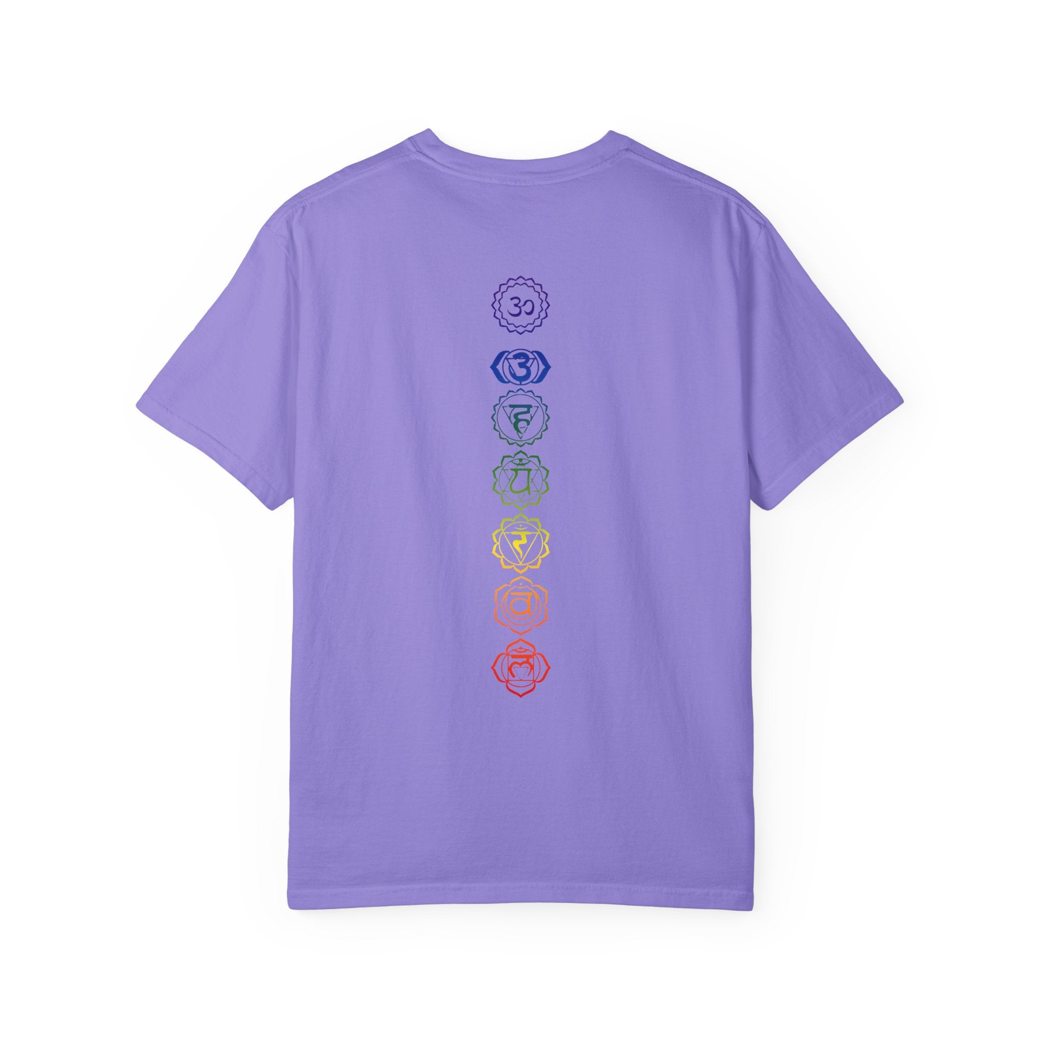 Chakra Symbols T-Shirt - Rainbow 7 Chakra Mind This Space Tee