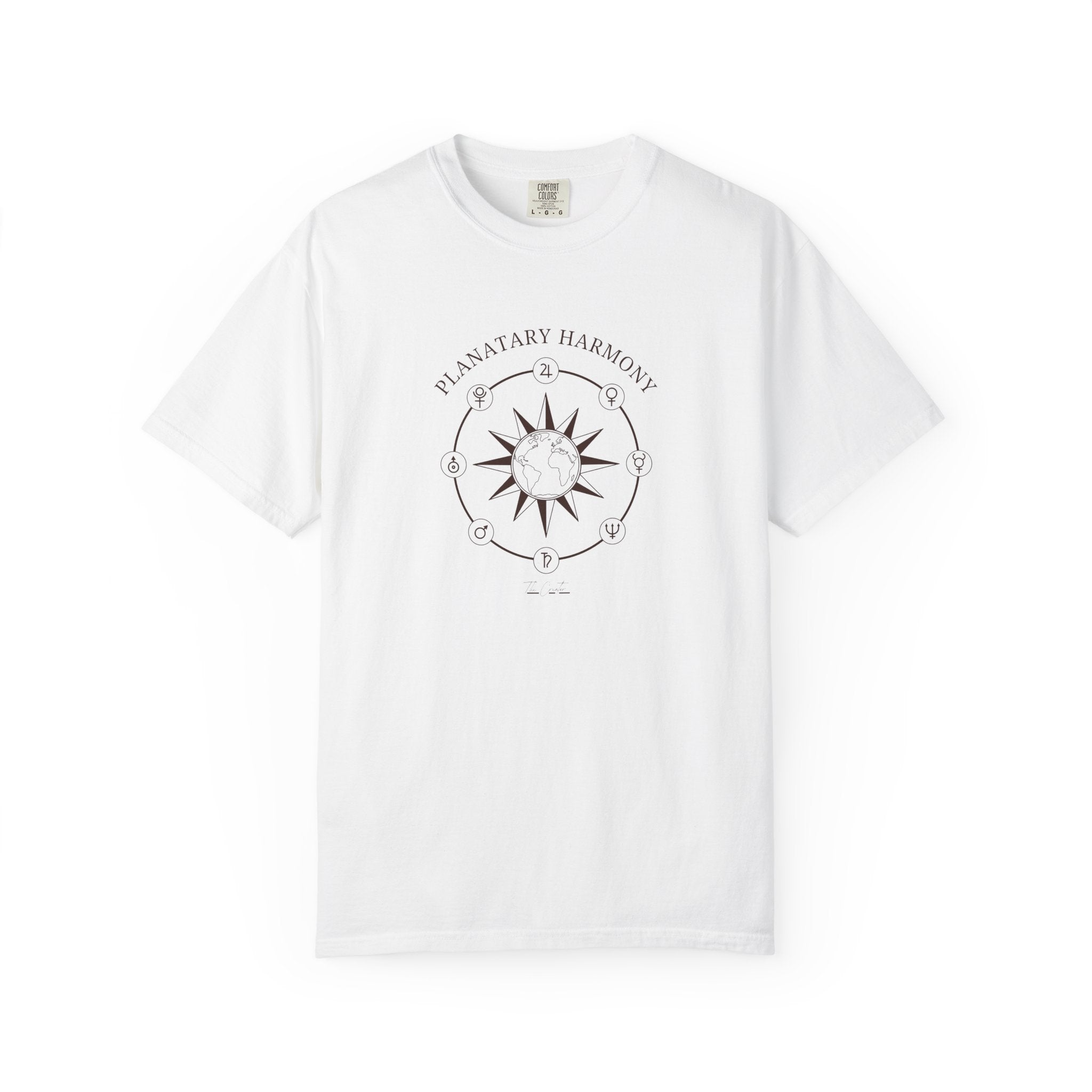 Planetary Harmony T-Shirt - Celestial Compass Graphic Tee