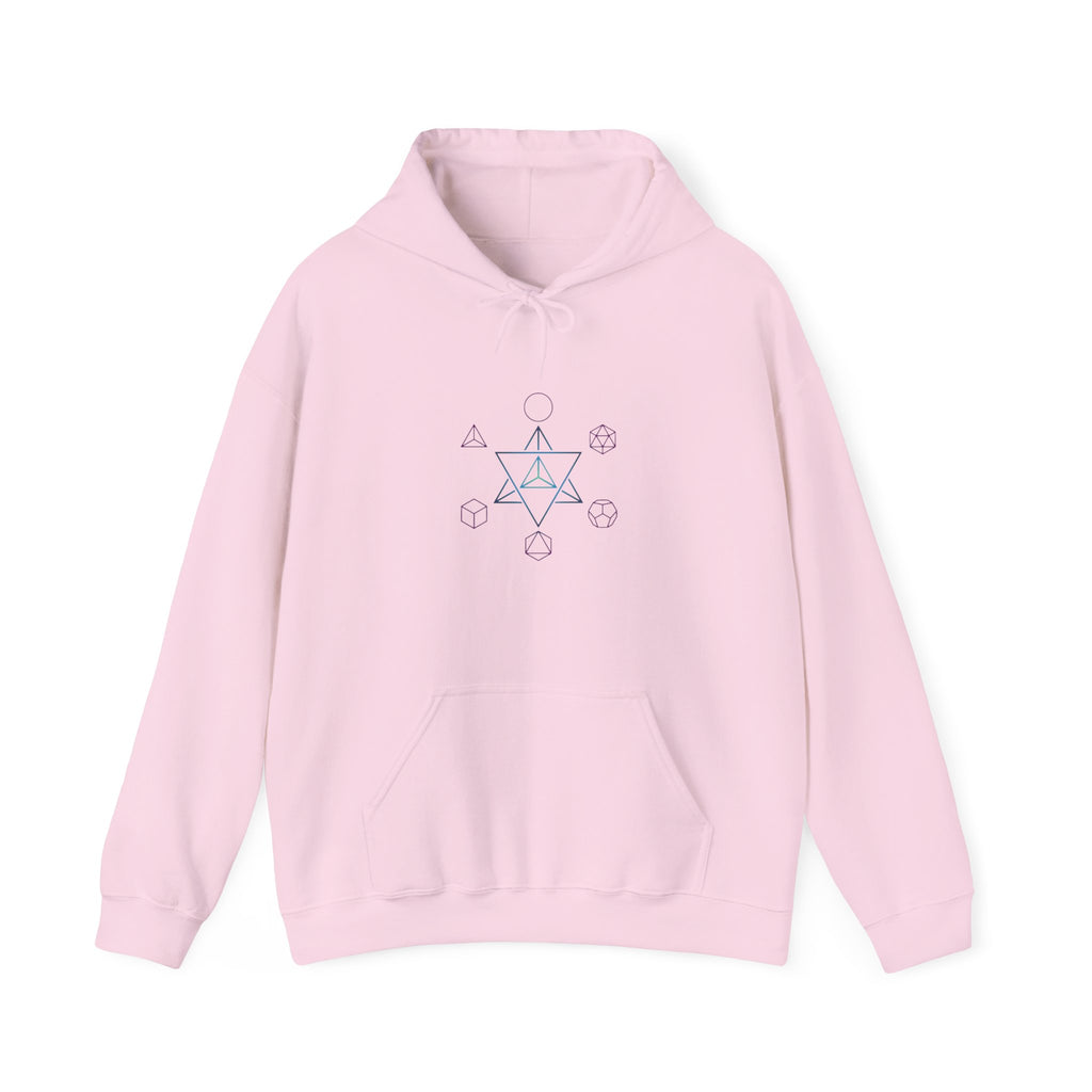 Sacred Geometry Hoodie - Platonic Solids Hooded Sweatshirt