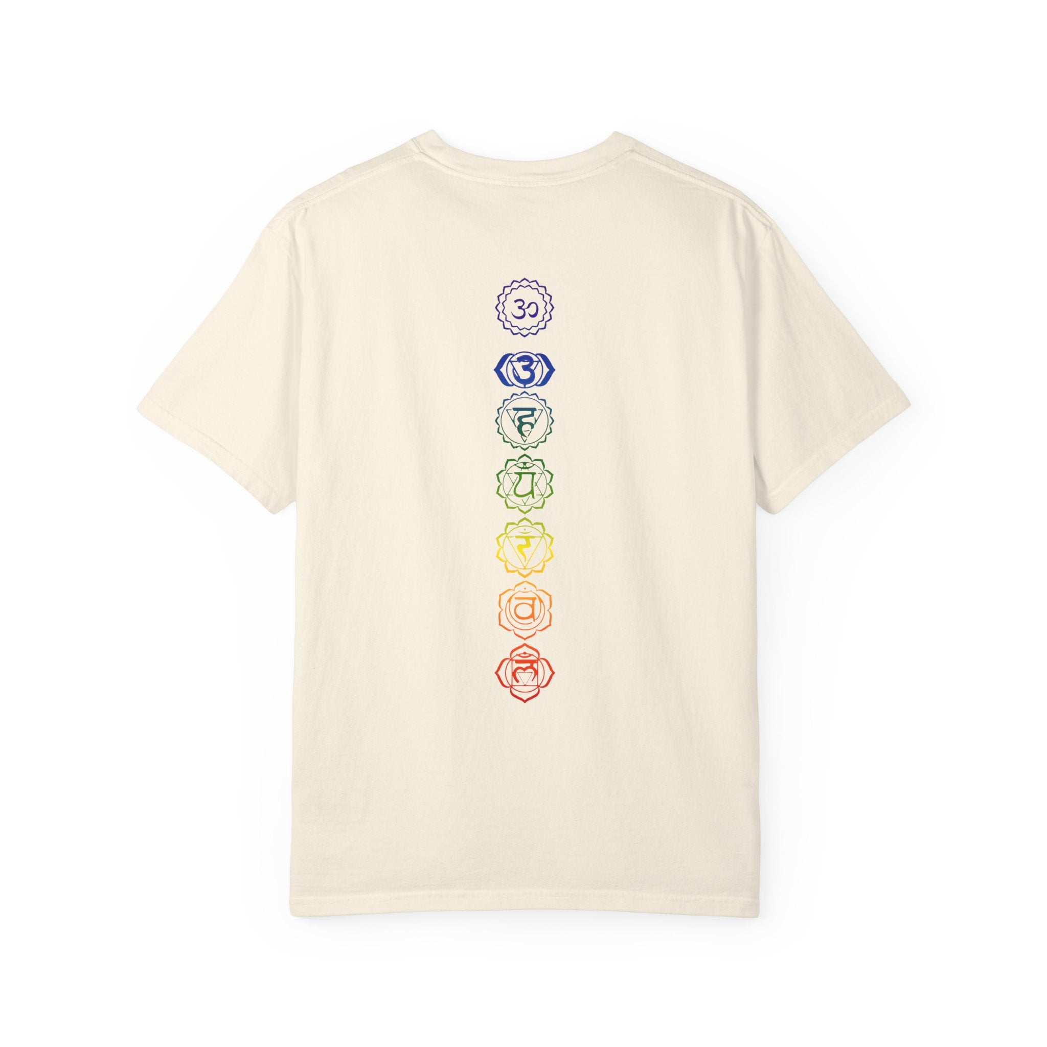 Chakra Symbols T-Shirt — Rainbow 7 Chakra "Mind This Space" Tee