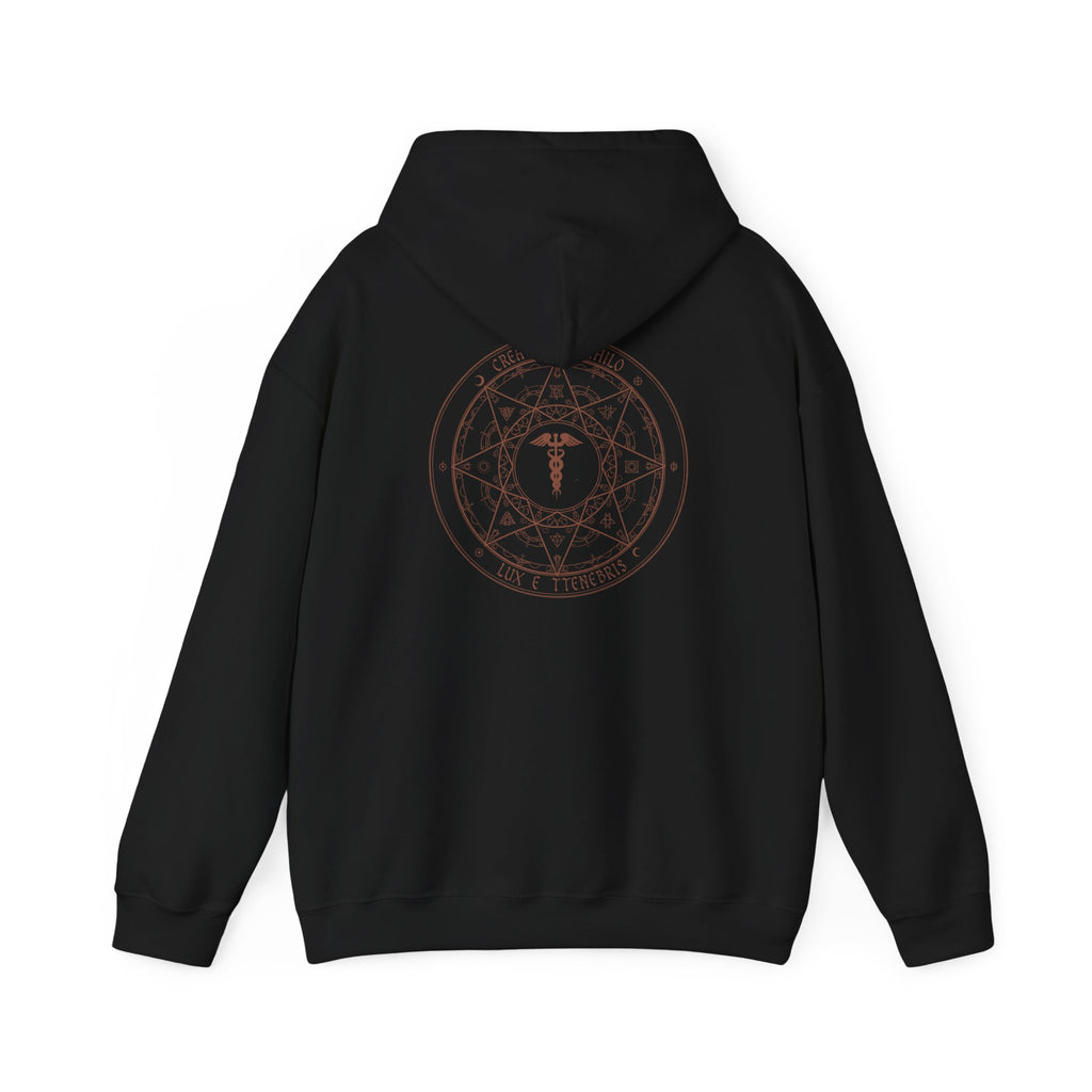 Caduceus Hoodie - Medical Symbol Medicine Mandala Back Graphic