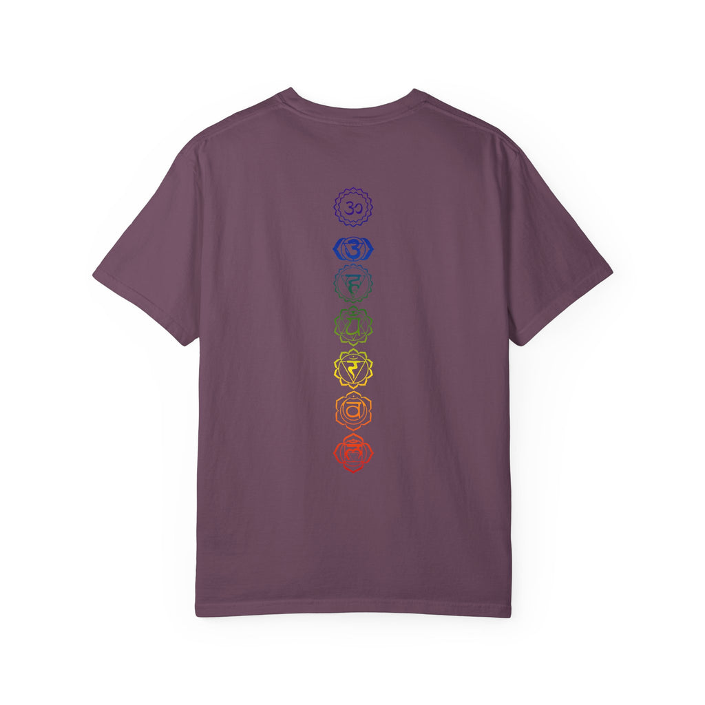 Chakra Symbols T-Shirt - Rainbow 7 Chakra Mind This Space Tee