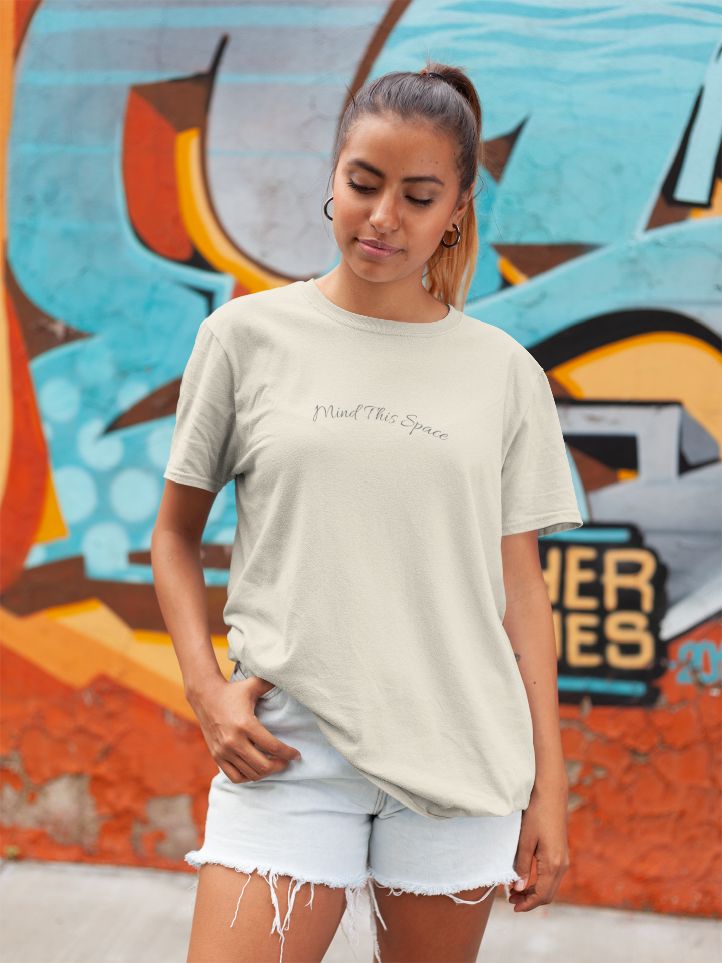 Chakra Symbols T-Shirt — Rainbow 7 Chakra "Mind This Space" Tee