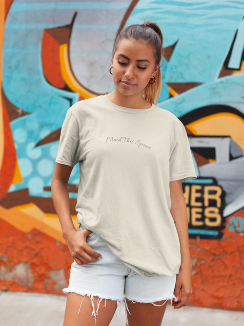 Chakra Symbols T-Shirt — Rainbow 7 Chakra "Mind This Space" Tee