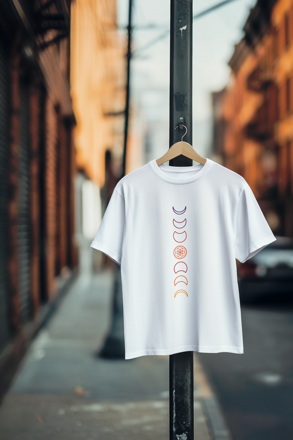 Moon Phase T-Shirt - Minimalist Lunar Cycle Graphic Tee