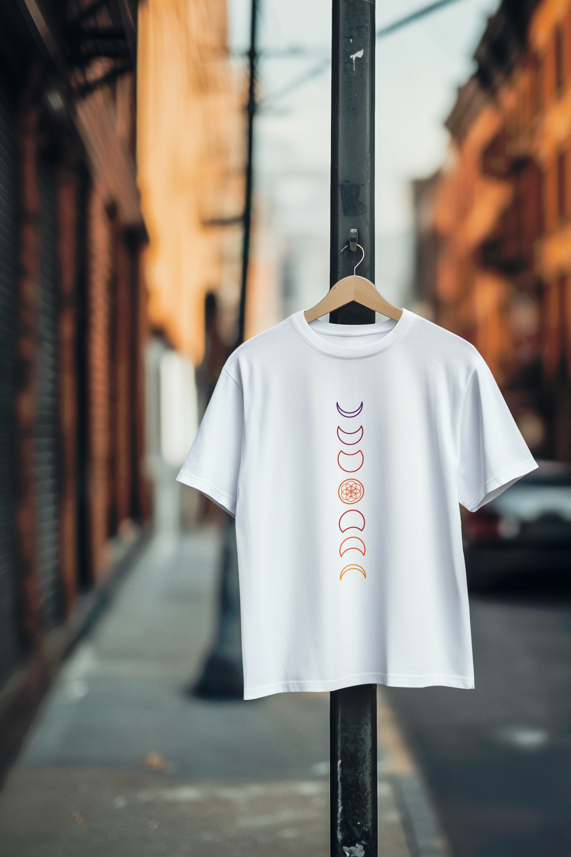 Moon Phase T-Shirt - Minimalist Lunar Cycle Graphic Tee