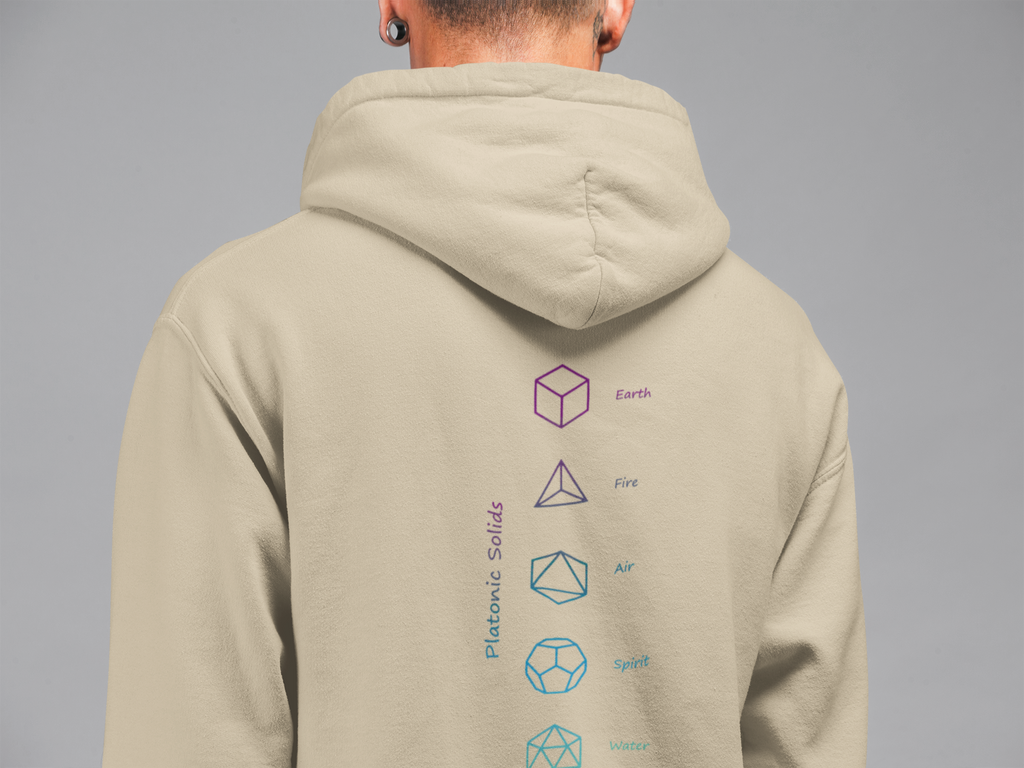Sacred Geometry Hoodie - Platonic Solids Hooded Sweatshirt
