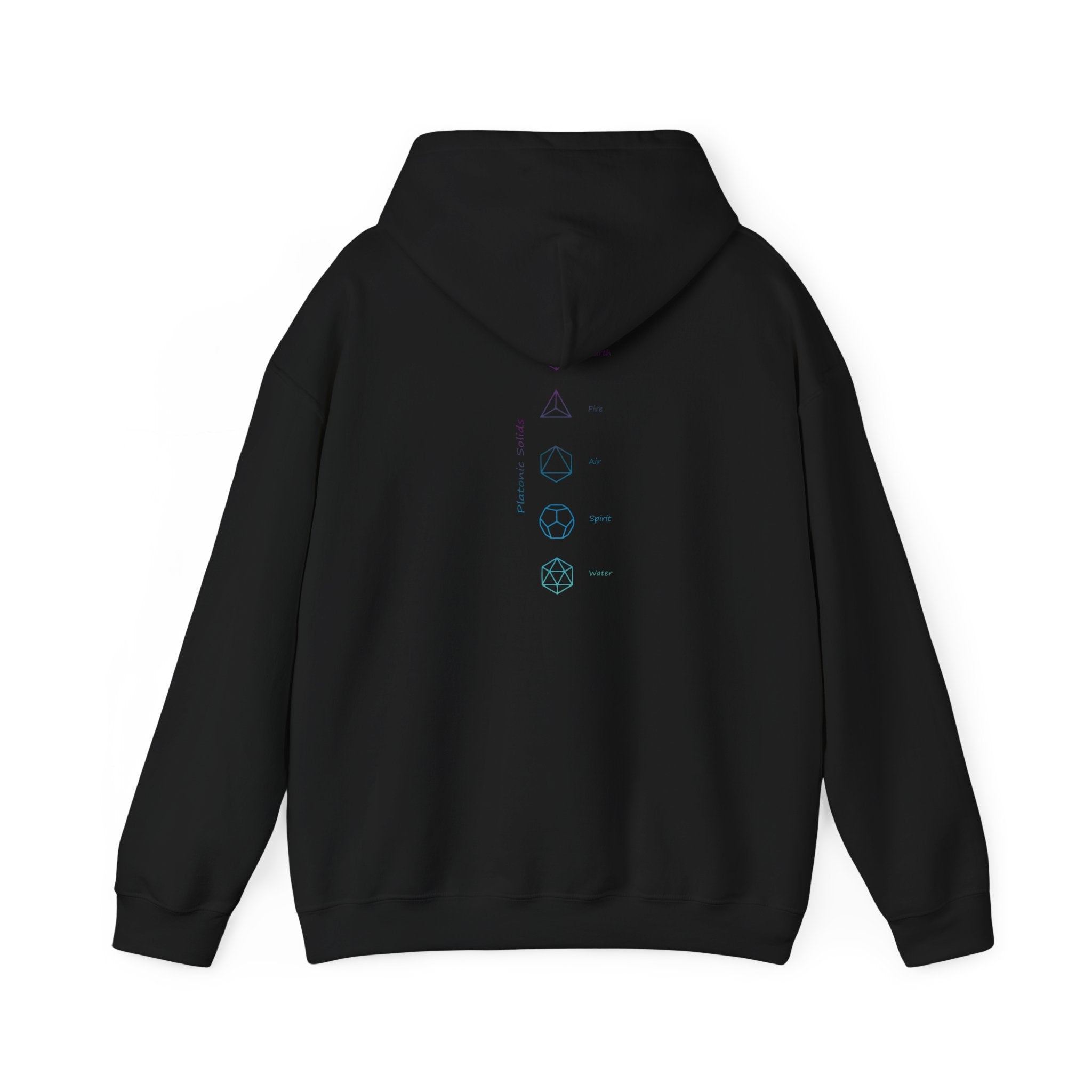 Sacred Geometry Hoodie — Minimal Platonic Solids Symbolism