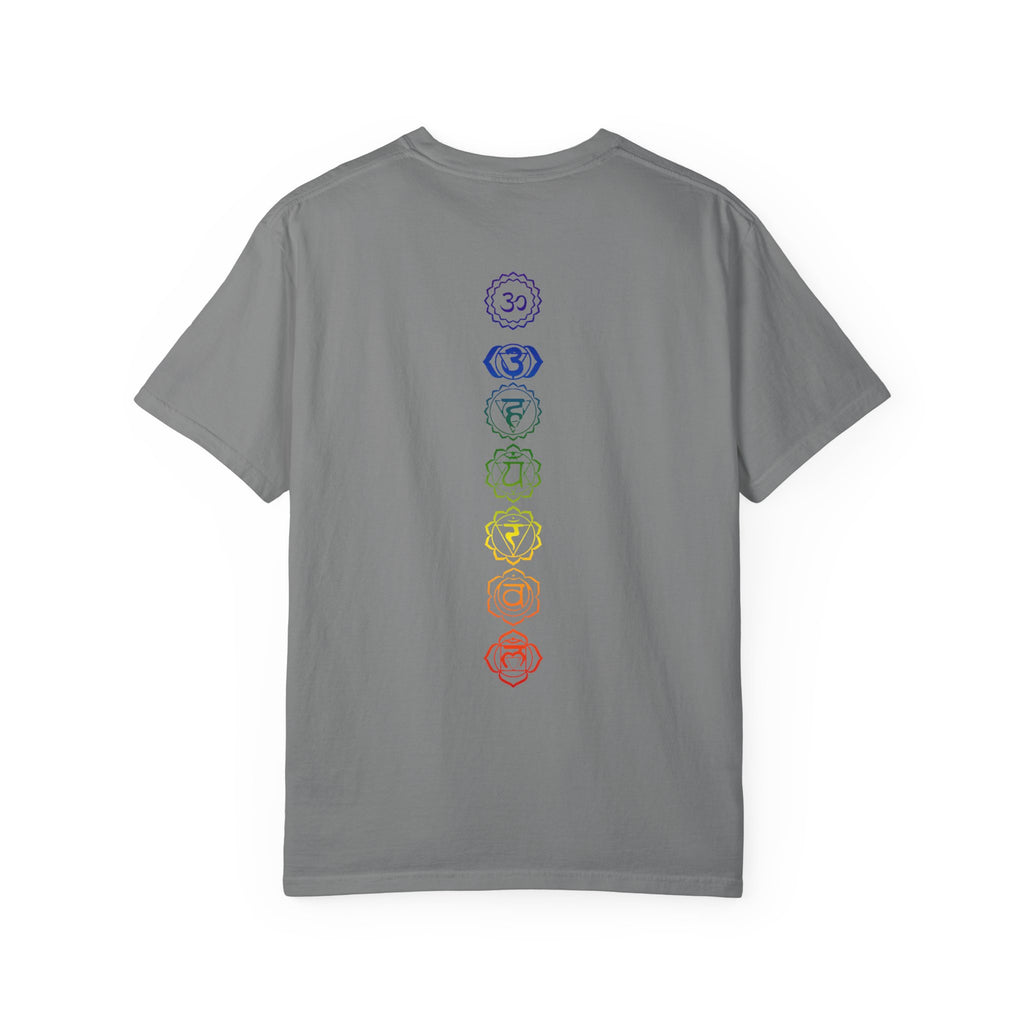 Chakra Symbols T-Shirt - Rainbow 7 Chakra Mind This Space Tee