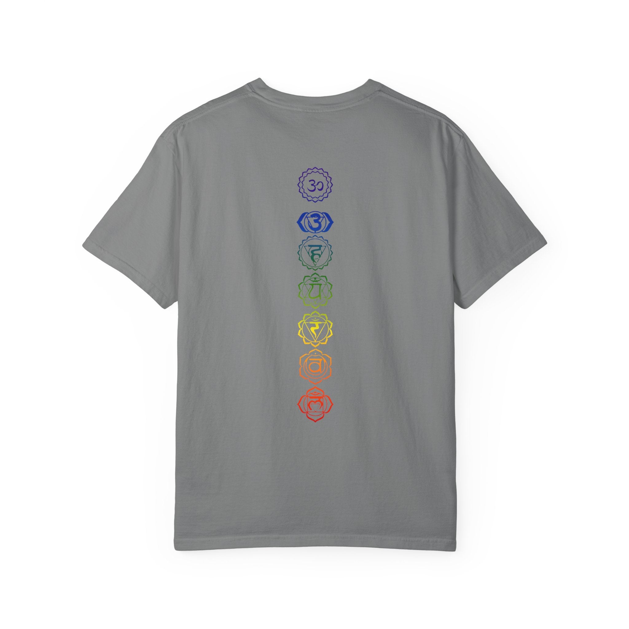 Chakra Symbols T-Shirt - Rainbow 7 Chakra Mind This Space Tee