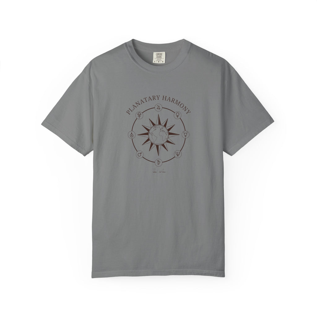 Planetary Harmony T-Shirt - Celestial Compass Graphic Tee