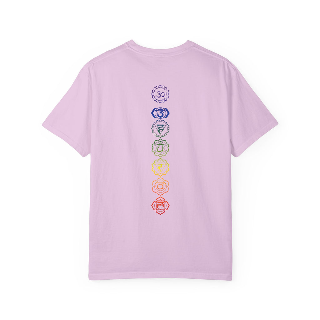 Chakra Symbols T-Shirt - Rainbow 7 Chakra Mind This Space Tee