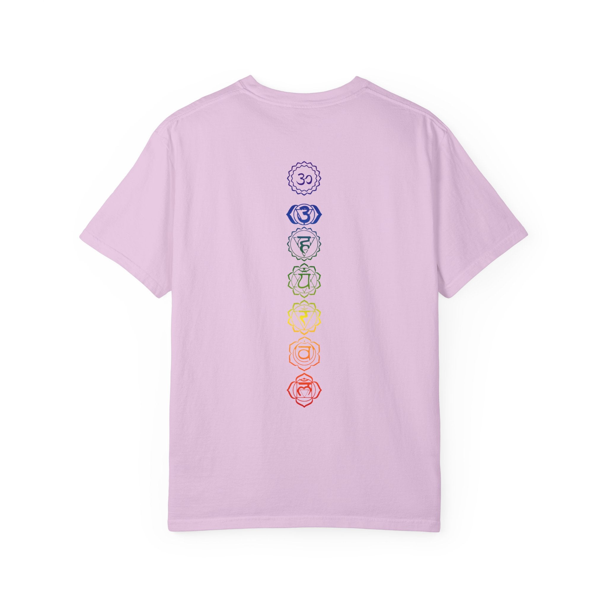 Chakra Symbols T-Shirt — Rainbow 7 Chakra "Mind This Space" Tee