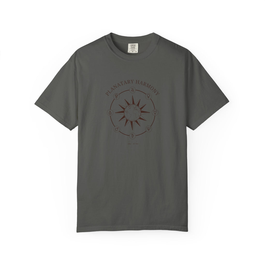 Planetary Harmony T-Shirt - Celestial Compass Graphic Tee