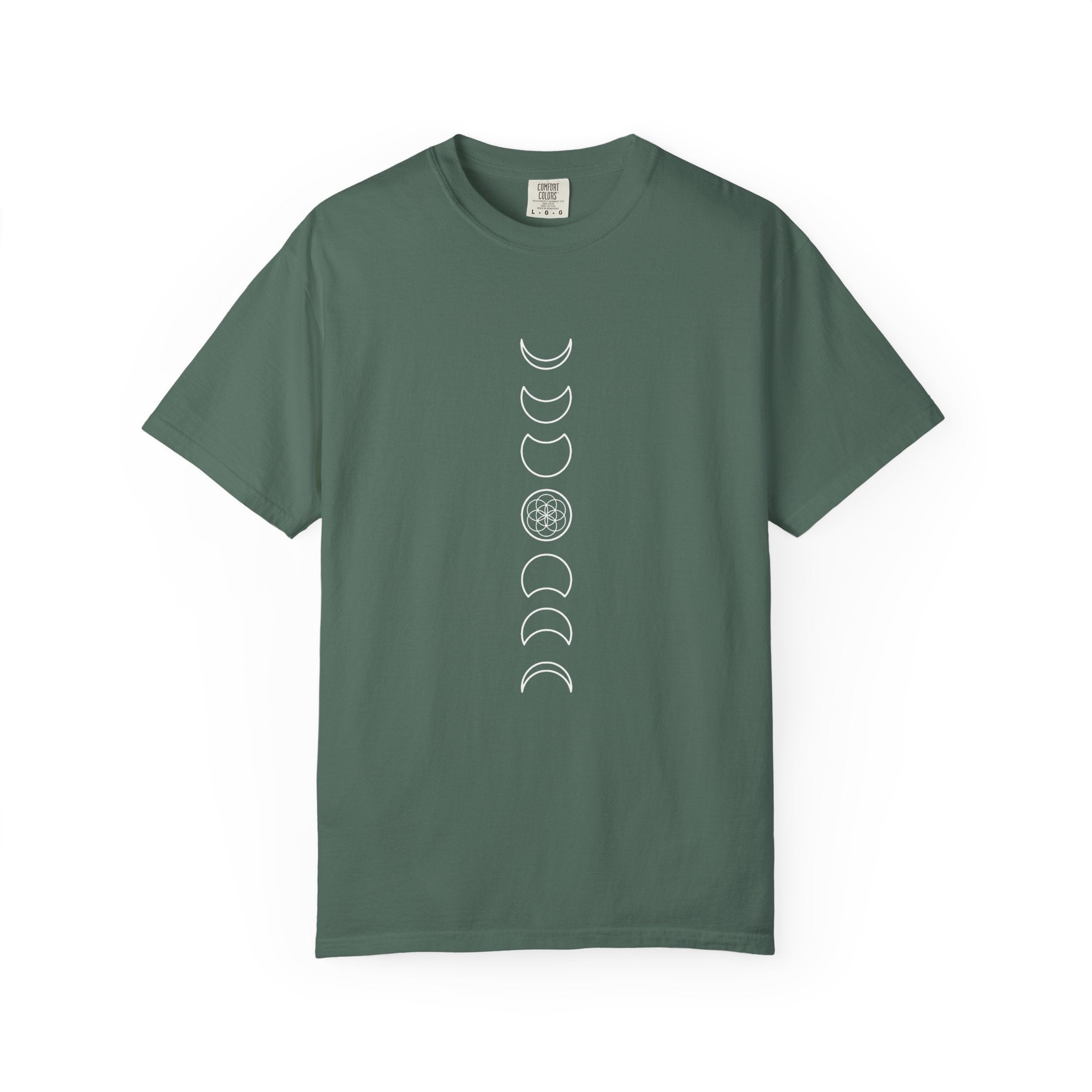 Moon Phase T-Shirt - Vertical Lunar Cycle Graphic
