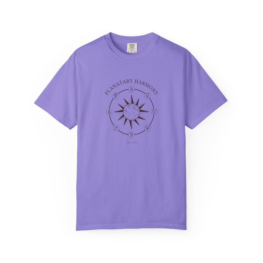Planetary Harmony T-Shirt - Celestial Compass Graphic Tee