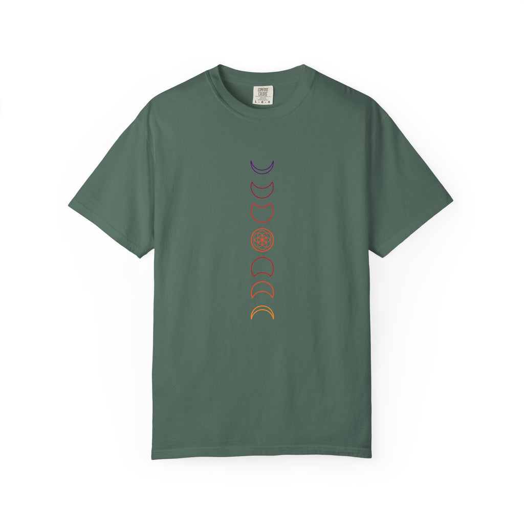 Moon Phase T-Shirt - Minimalist Lunar Cycle Graphic Tee