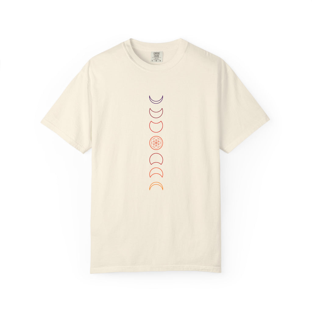 Moon Phase T-Shirt - Minimalist Lunar Cycle Graphic Tee