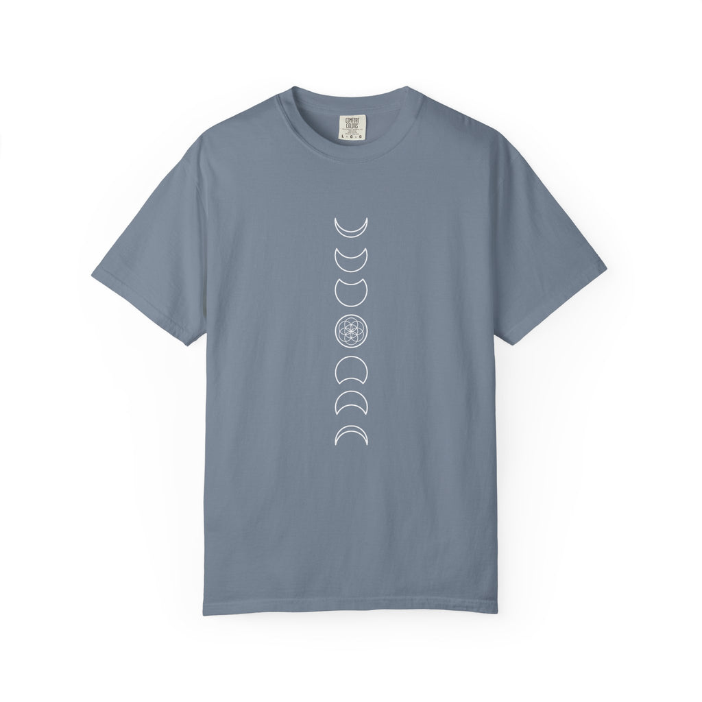 Moon Phase T-Shirt - Vertical Lunar Cycle Graphic