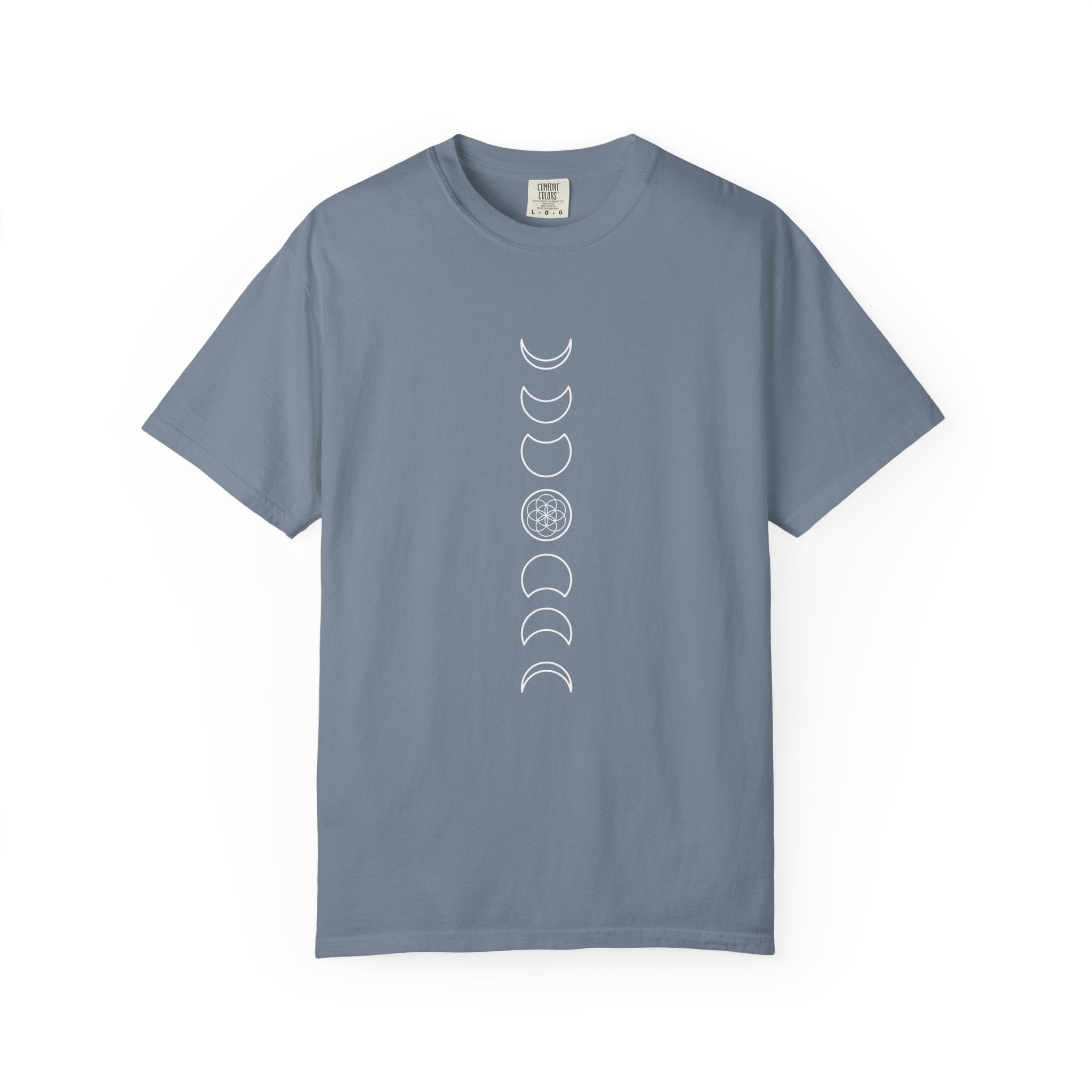 Moon Phase T-Shirt - Vertical Lunar Cycle Graphic