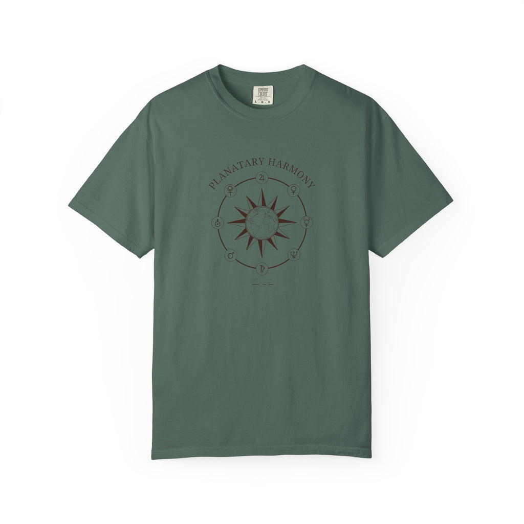 Planetary Harmony T-Shirt - Celestial Compass Graphic Tee