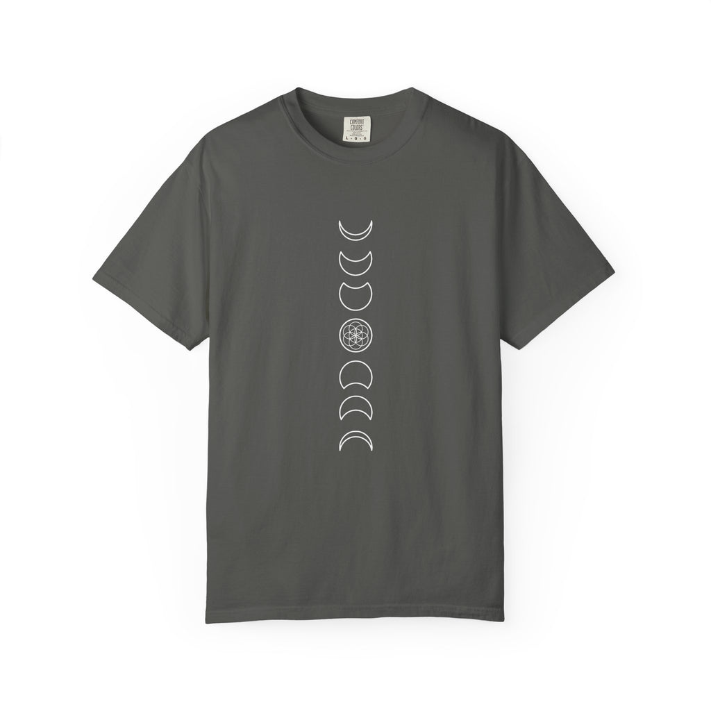 Moon Phase T-Shirt - Vertical Lunar Cycle Graphic