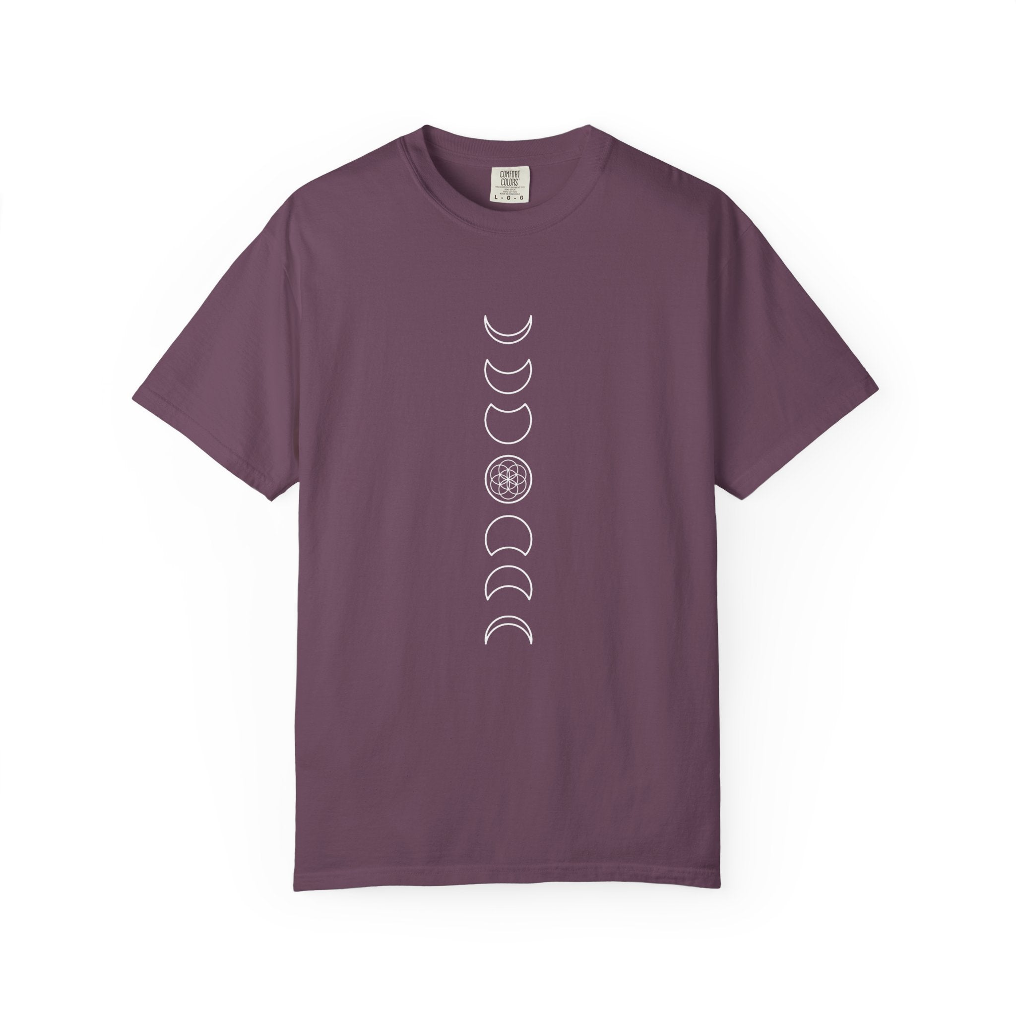 Moon Phase T-Shirt - Vertical Lunar Cycle Graphic