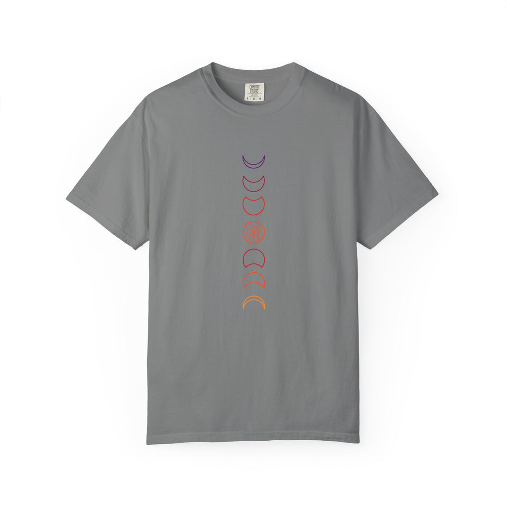 Moon Phase T-Shirt - Minimalist Lunar Cycle Graphic Tee
