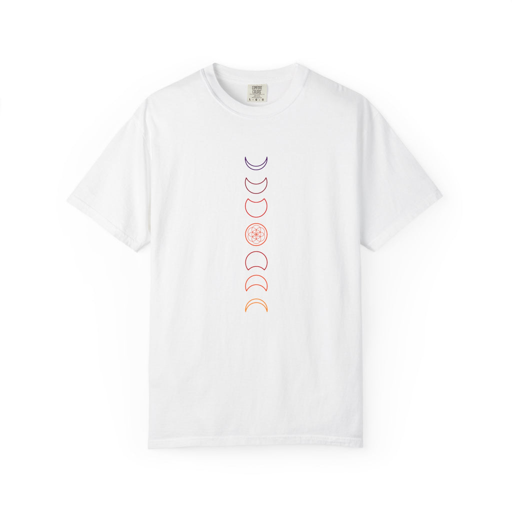 Moon Phase T-Shirt - Minimalist Lunar Cycle Graphic Tee