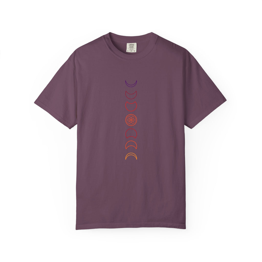 Moon Phase T-Shirt - Minimalist Lunar Cycle Graphic Tee