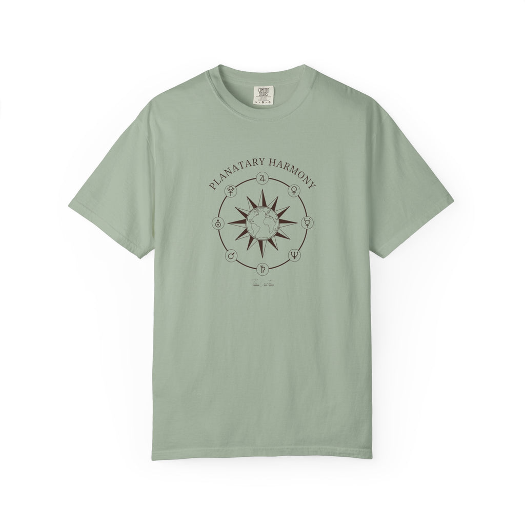 Planetary Harmony T-Shirt - Celestial Compass Graphic Tee